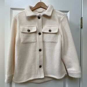 NWT- Girls Old Navy Shirt jacket, cream color, Sz 10-12